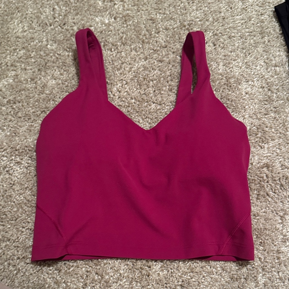 lululemon Align™ Tank Top *Light
Support, A/B Cup
Deep pink color 
Size 4